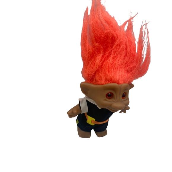Vintage ACE Pilgrim Thanksgiving 5" Troll Doll With Outfit and Orange Hair Eyes - Picture 6 of 7
